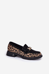Suede Ladies Moccasins Panther Black Vinceza 66791