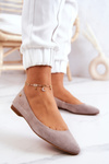 Women's Suede ballerinas Maciejka 04100-42 Beige