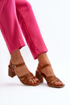 Women's Sandals with Heel Camel Opifiana