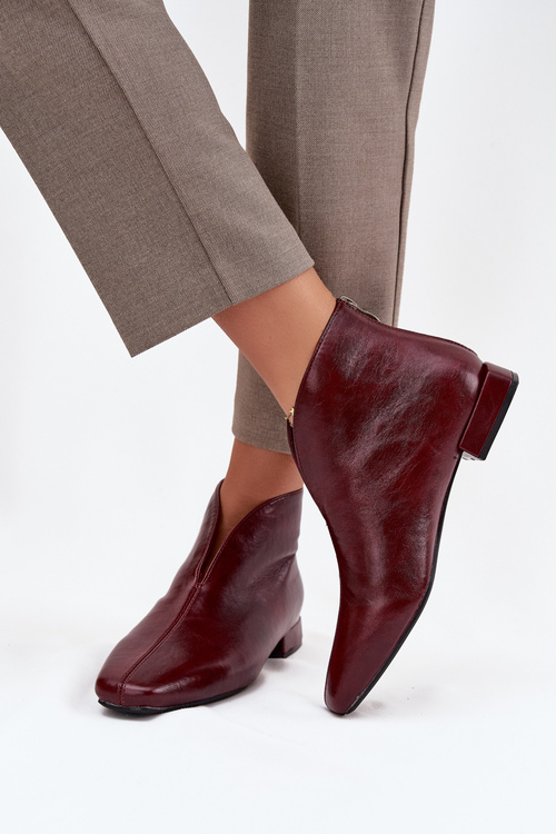 Women's ankle boots with delicate heel Bordeaux Elvienne