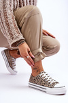 Women's Sneakers On A Chunky Platform Beige and Black Ember
