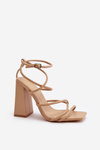 Fashionable High Heel Sandals Nude Josette
