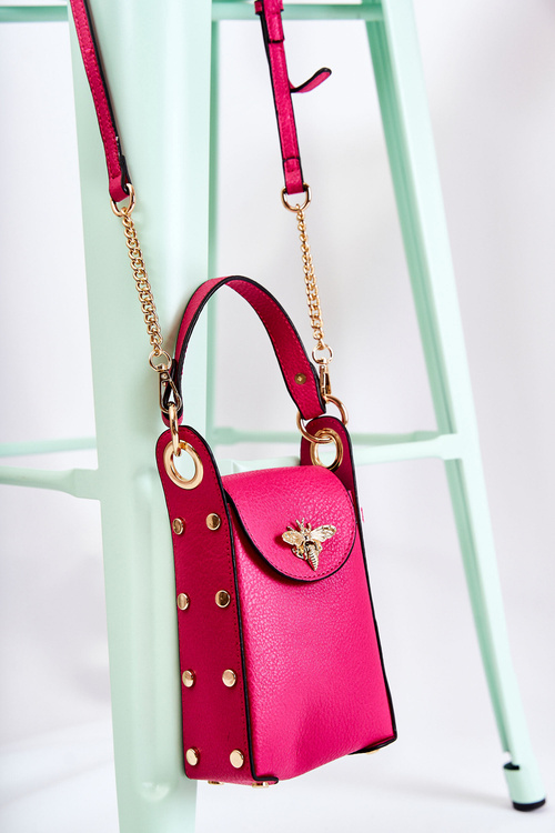 Small Women's Handbag With Ornament Fuchsia Ellies