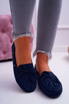 Women's Suede Moccasins Navy Blue S.Barski Gustoben