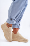 Women's Slip On Sports Shoes Beige Claris