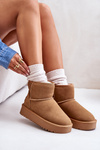Women's Suede Snow Boots On Platform Above Ankle Camel Rianaella