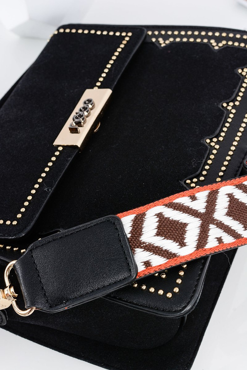 Women's Purse Black Zirconia Handbag with Zircons