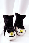Christmas Warming Slippers Snowman Black