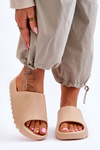 Fashionable Platform Slippers Beige Estella