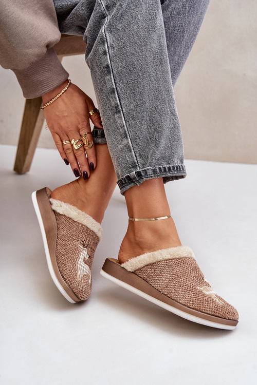 Women's Slippers With Reindeer Inblu CT000034 Beige