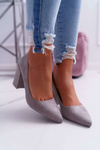 Women's Stiletto Sandals Suede Grey Neshka