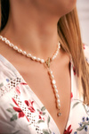 Women's Gold Necklace Chain Pearls Aurelie