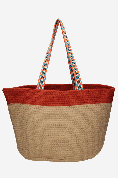 Beach Basket Bag NOBO XP0400-C003 Beige-Orange