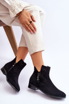 Women's Suede Zipper Boots Black Belliano