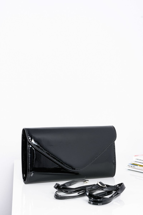Women's Black Lacquered Handbag Clutch Bag