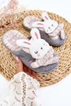 Children's slippers with thick sole gray rabbits Dasca