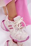 Women's Leather Sneakers GOE RR2N4038 Pink