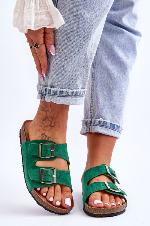 Women's Slip-On Slippers Green Destino 