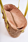 Braided Beach Bag NOBO XM0020-C002 Beige-yellow