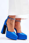 Fashionable Pumps On A Heel Blue Santoro