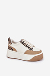 Women's Sneakers on Massive Platform Zebra Beige Tamorniel