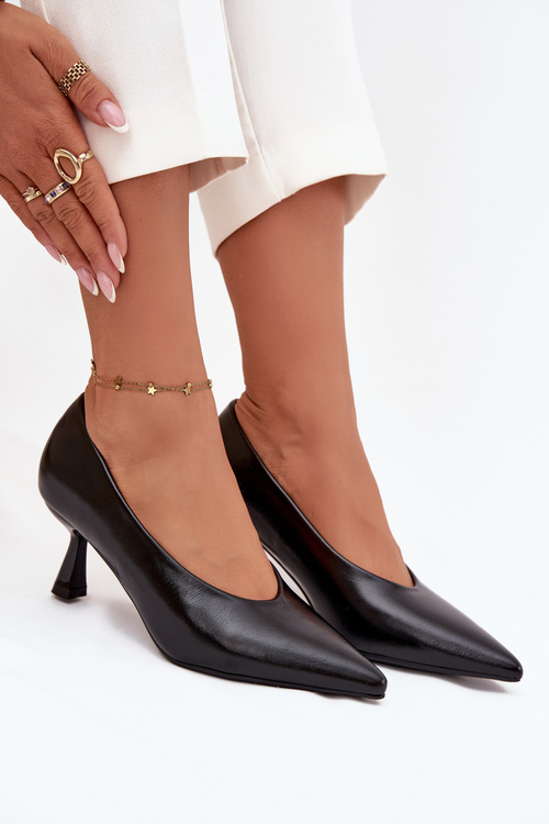 Patent leather high heels black Gavrielle