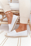 Espadryle Skórzane Pleciona Podeszwa Big Star Białe HH274506