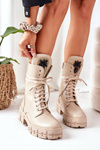 Insulated Boots With Decorative Stones Beige Hadley