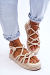 Women's Fashionable Braided Sandals Light beige Tiffanie