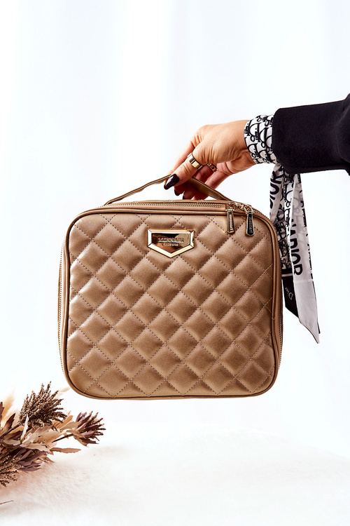 Large cosmetic bag Quilted Monnari CSM0040-023 Gold