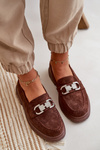 Women's Eco Suede Moccasins with Decoration Brown Wistera
