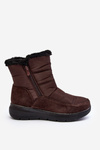 Women's Snow Boots with Fur Brown Primose
