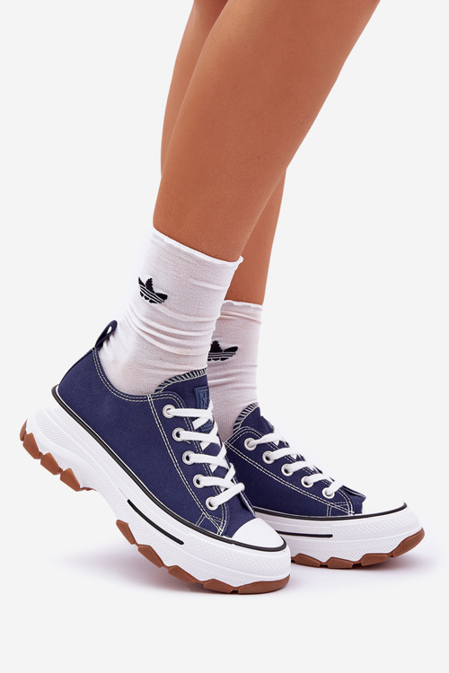 Low Women's Sneakers On Platform Navy Aradwin
