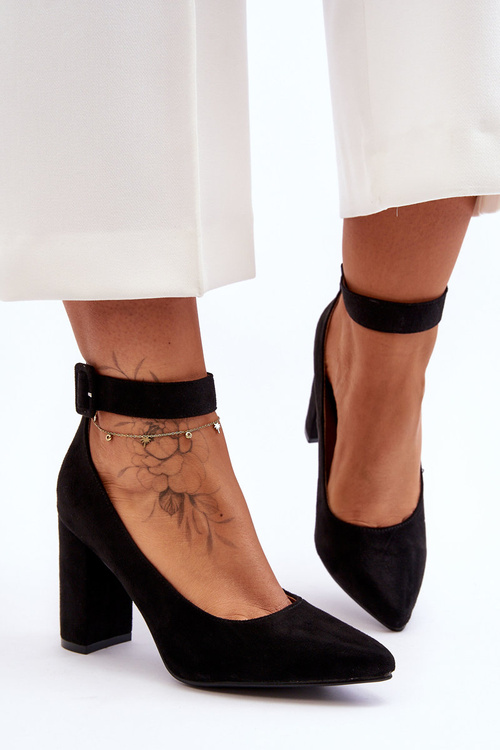 Suede Elegant Pumps Black Gloria