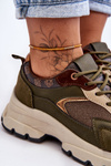 Platform Sneakers With Laces Green Escape
