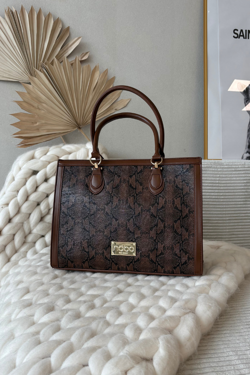 Torebka Zwierzęcy Wzór Brązowa NOBO BAG6150-M17