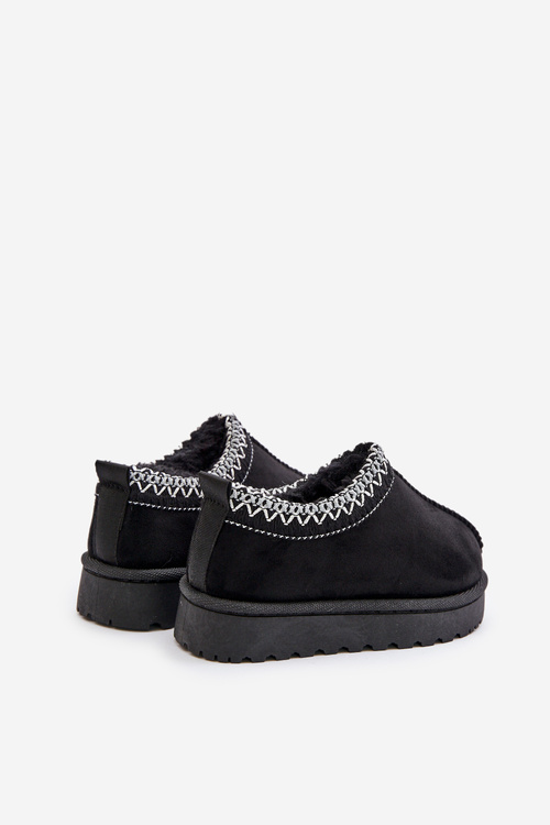 Botki Śniegowce Ocieplane Futerkiem Platforma Czarne Vilabria