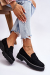Classic Suede Loafers Loafers Black Corrin