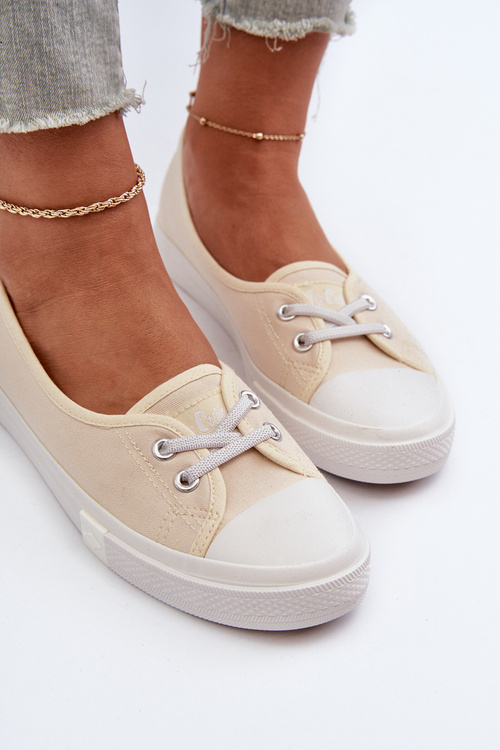 Trampki Tenisówki Damskie Beżowe Lee Cooper LCW-24-31-2728