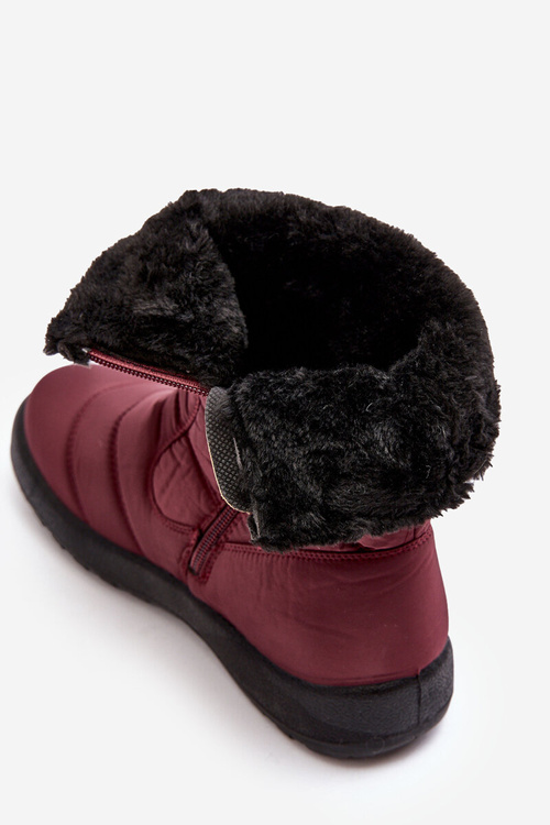 Women's High Padded Snow Boots Burgundy Luxina