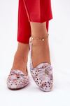 Cutout Ballet Flats With Open Heel Multicolor Navinnia