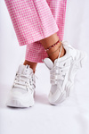 Sportowe Buty Sneakersy Damskie Białe Daren