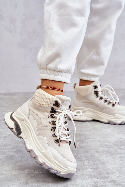 Women's High Sport Shoes GOE KK2N4097 light beige