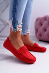 Women's Lightweight Eco-suede Moccasins Red Limez