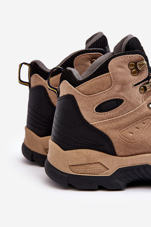 Buty Trekkingowe Trapery Męskie Beżowe Fontanoe 85-915