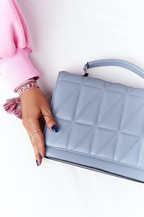 Women's Quilted Messenger Bag Monaco Light Blue