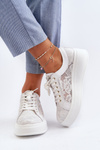 Lace Women's Sneakers On Platform S.Barski HY51-059 White