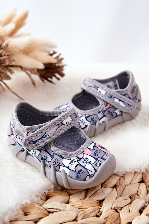 Flip-flops Ballerinas Befado Cats 109P241 Grey