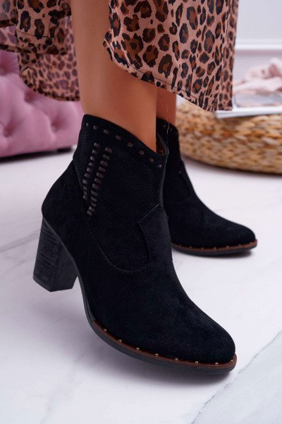 Women's Stiletto Boots Suede Black Westema