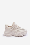 Women's Sneakers on a Chunky Platform Beige Agnenia
